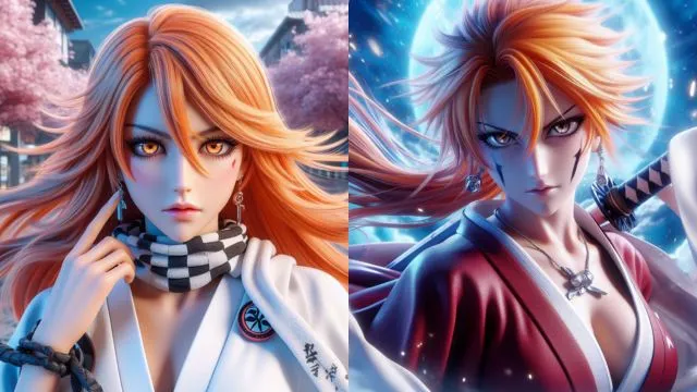 Two hotties from a popular anime game for android Bleach: Brave Souls Anime Games.